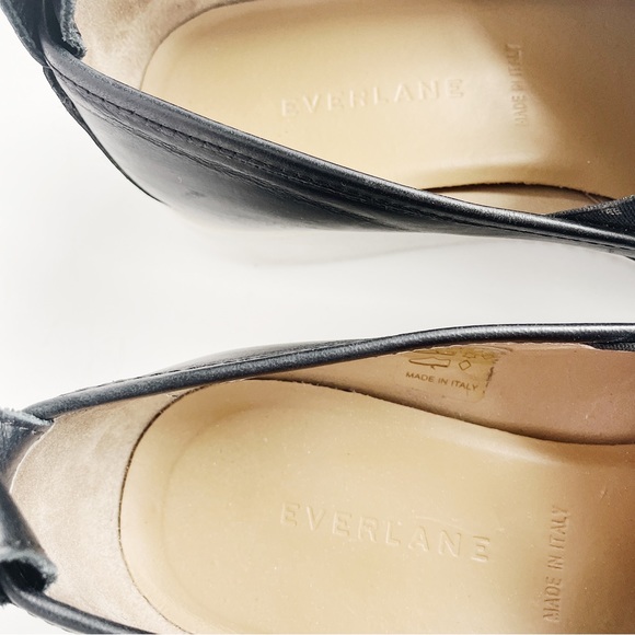 Everlane Black Leather Street Shoe Loafer pointy-toe Slip-on 8.5 - Picture 7 of 8